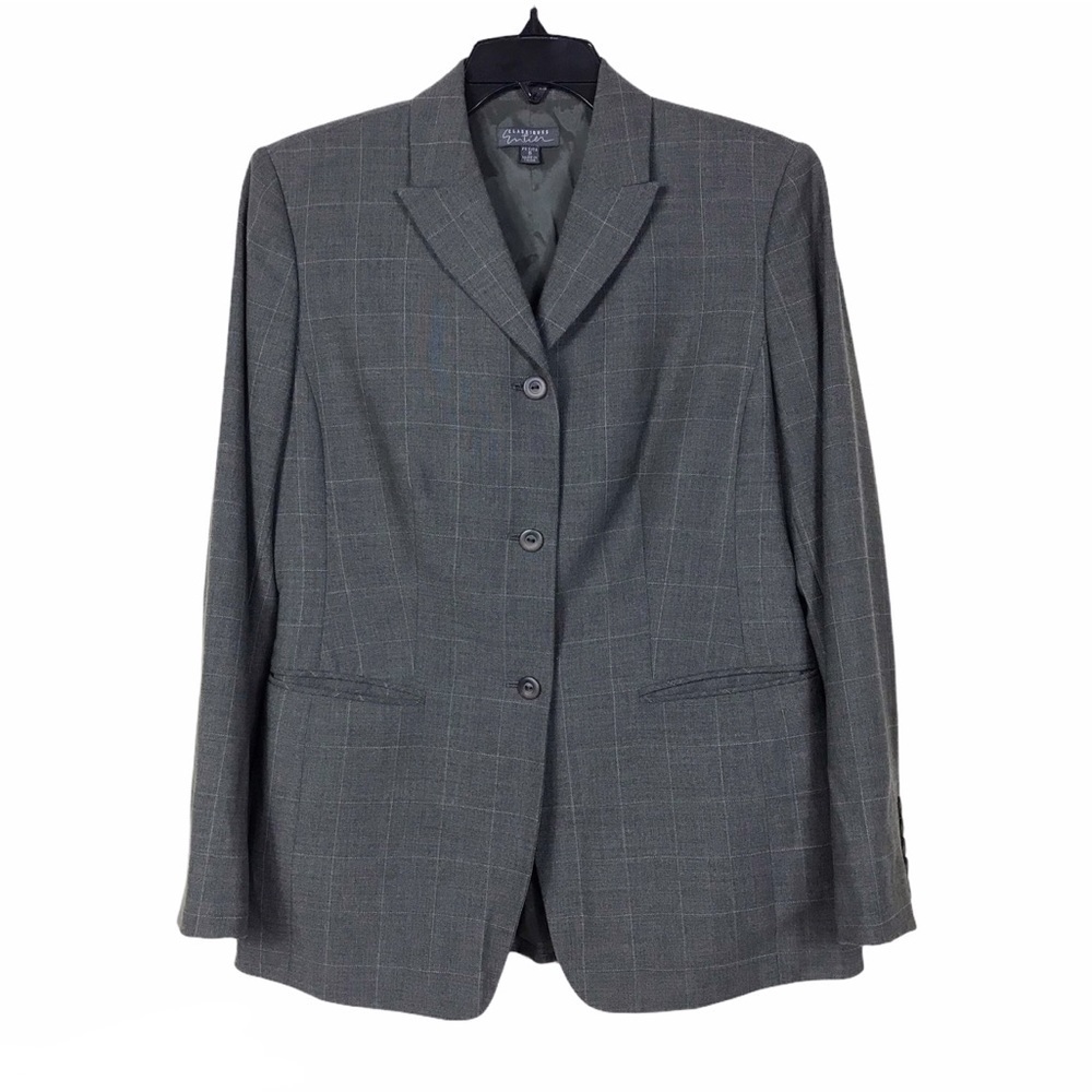 Classiques Entier Windowpane Button-Front Blazer - image 2